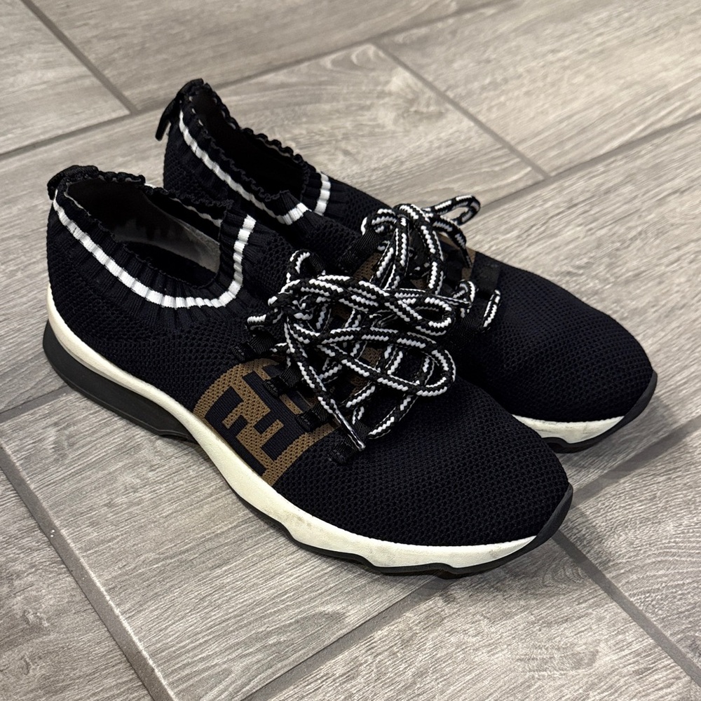 Fendi Black and Brown Women's Sneakers